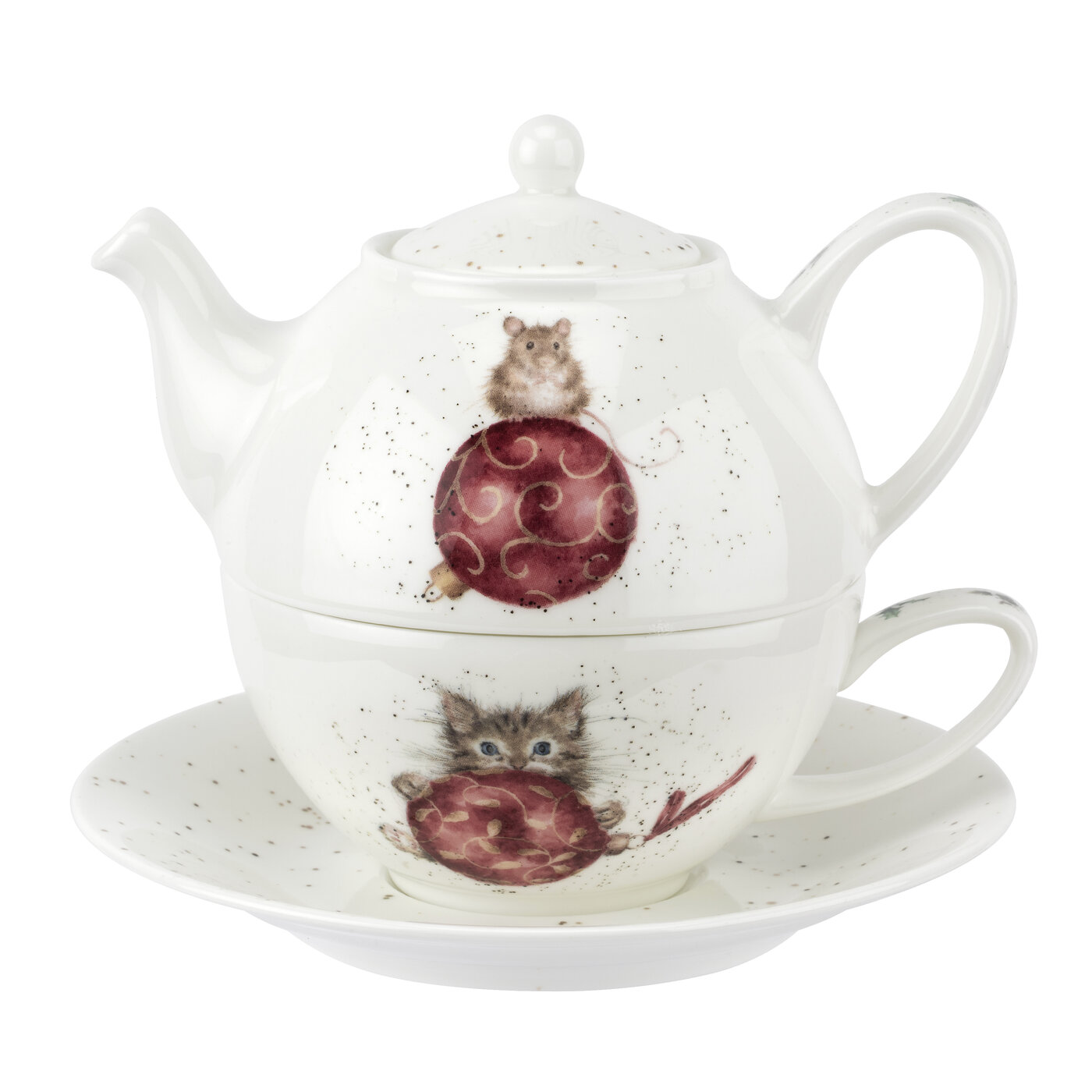 Tea For One with Saucer (Kitten & Mouse) image number null